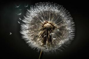 dente de leão flor. ilustração ai generativo foto