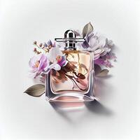 colorida perfumado perfume dentro flores ilustração generativo ai foto