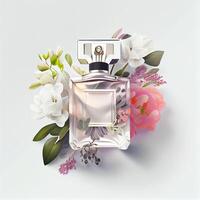 colorida perfumado perfume dentro flores ilustração generativo ai foto