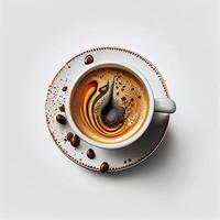 xícara de café preto quente. ilustração generativa ai foto