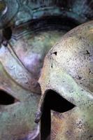 capacetes gregos antigos, close-up foto