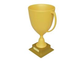 copo de prêmio de ouro. renderização 3D foto