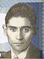 franz kafka uma retrato a partir de tcheco dinheiro foto