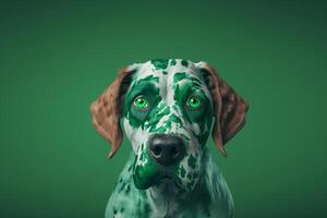 verde ácido cachorro generativo ai foto