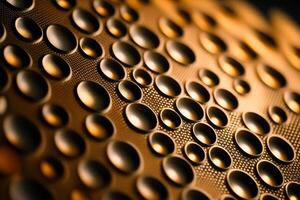 poroso bronze metal superfície abstrata fundo generativo ai foto