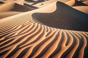 areia duna textura, deserto fundo generativo ai foto