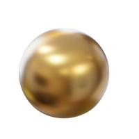 dourado metal bola. 3d renderizar. foto