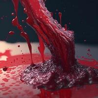 respingo, Espirrar sangue. ai renderizar. foto