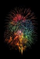 colorida fogos de artifício dentro a céu, criada com generativo ai foto