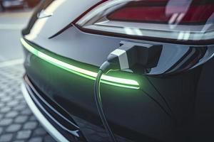 fechar acima cobrando a elétrico carro bateria, Novo Inovativa tecnologia ev elétrico veículo foto