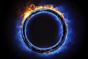azul anel do fogo. com uma muitos do cópia de espaço foto