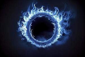 azul anel do fogo. com uma muitos do cópia de espaço foto