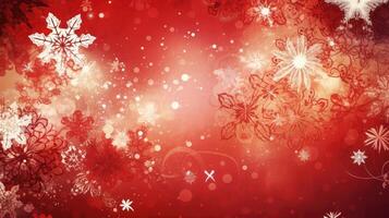 Natal e Novo ano tema fundo. luz azul borrado abstrato fundo com floco de neve. criada com generativo ai. foto