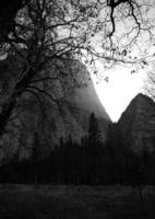 Parque Nacional de Yosemite em preto e branco foto