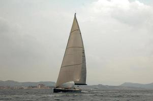 Sardenha - setembro 2005 - participantes dentro a maxi iate rolex copo barco raça foto