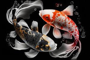 ornamental peixe fez com generativo ai tecnologia foto