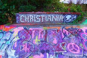 christiania, copenhague, Dinamarca, 2022 - christiania, uma contracultura comunidade dentro copenhague, Dinamarca foto