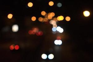 cidade luz noturna bokeh abstrato foto