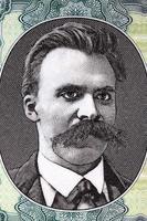 Friedrich Wilhelm Nietzsche uma retrato a partir de dinheiro foto