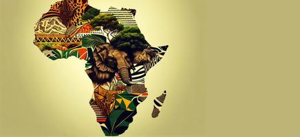 ilustração África regiões mapa com solteiro africano países ai foto
