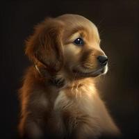 fechar acima do pequeno dourado retriever imagem foto