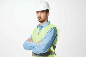 masculino construtores profissional trabalho isolado fundo foto