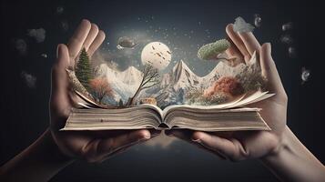 criativo foto manipulação mundo livro dia - generativo ai