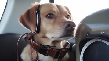 cachorro dirigindo carro foto