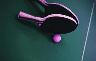 raquetes de tênis de mesa foto
