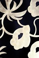 elegante oriental fundo floral decoração com branco e Preto cor foto