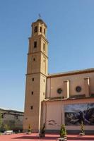 velho histórico Igreja dentro uma pequeno espanhol Cidade dentro aragão do villanueva de galego foto