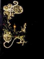 luz iluminação para Natal decorativo vela em Preto suave fundo foto