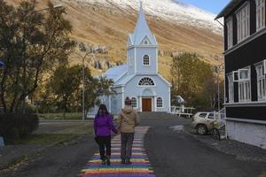 seydisfjordur Igreja dentro Islândia foto