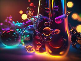 luz pastel cores fluido ondulado líquido abstrato fundo criada com generativo ai tecnologia foto