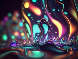 luz pastel cores fluido ondulado líquido abstrato fundo criada com generativo ai tecnologia foto
