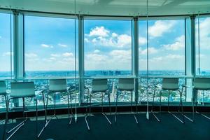 torre de observação do edifício roppongi com vista da cidade de Tóquio, Japão foto