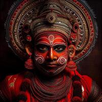 gulikan theyyam ,adorar cultura do Kerala imagem foto