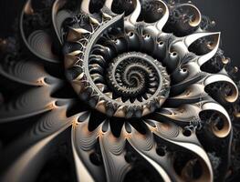 fractal mandala sagrado geometria fundo criada com generativo ai tecnologia foto