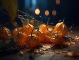 lindo orgânico fundo do recentemente escolhido physalis criada com generativo ai tecnologia foto