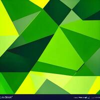 geométrico padronizar do sobreposição polígonos dentro verde tons. a imagem estava criada usando generativo ai. geométrico textura. foto