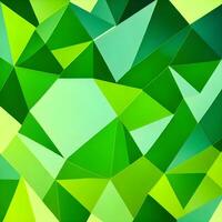 geométrico padronizar do sobreposição polígonos dentro verde tons. a imagem estava criada usando generativo ai. geométrico textura. foto