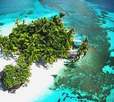 digital tropical ilha ai papel de parede foto