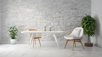 branco suave pedra mesa e texturizado pedra parede foto