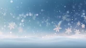 Natal floco de neve fundo. ilustração generativo ai foto