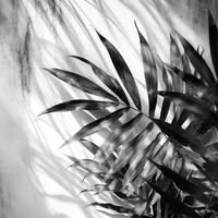 Palma folhas sombra. ilustração ai generativo foto