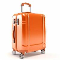 laranja mala de viagem isolado. ilustração ai generativo foto