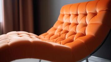 laranja moderno cadeira. ilustração ai generativo foto