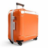 laranja mala de viagem isolado. ilustração ai generativo foto