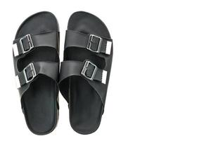 sandália masculina de couro e sapatos flip-flop