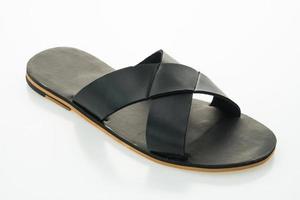sandália masculina de couro e sapatos flip-flop